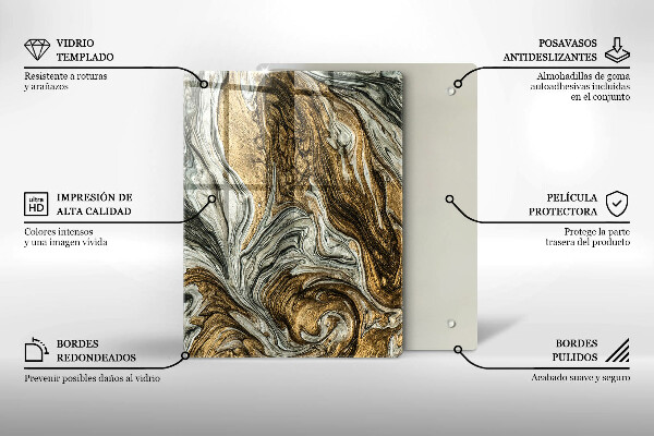 Zaščitna plošča za štedilnik Bogata abstrakcija