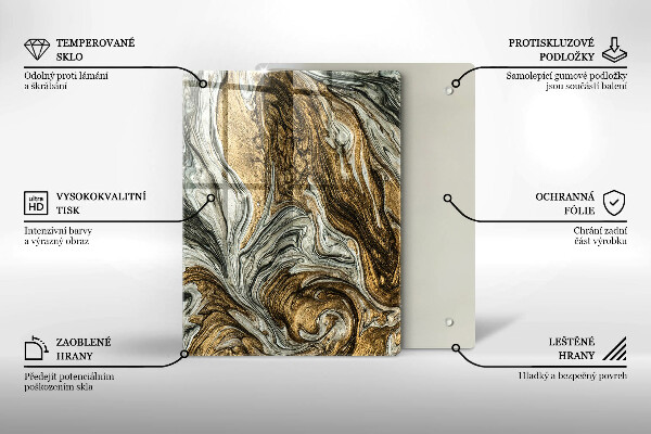 Zaščitna plošča za štedilnik Bogata abstrakcija