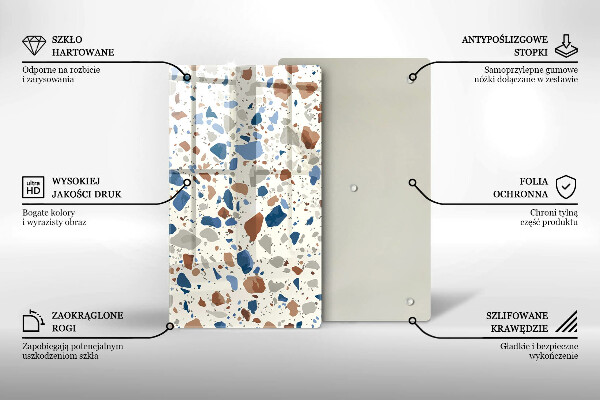 Zaščitna plošča za štedilnik Dekorativna kamenina
