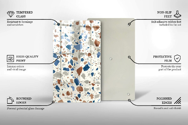 Zaščitna plošča za štedilnik Dekorativna kamenina