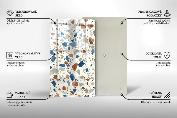 Zaščitna plošča za štedilnik Dekorativna kamenina