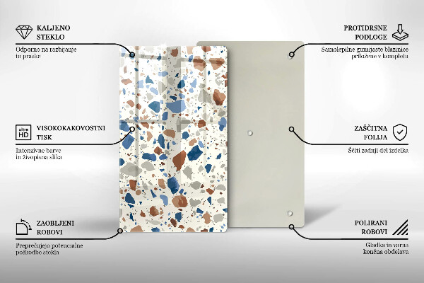 Zaščitna plošča za štedilnik Dekorativna kamenina