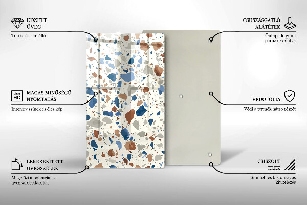 Zaščitna plošča za štedilnik Dekorativna kamenina