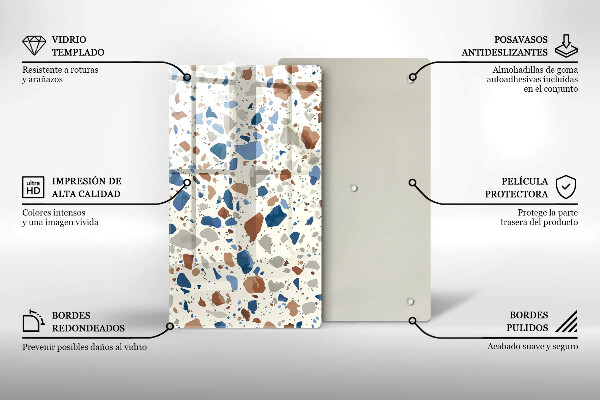 Zaščitna plošča za štedilnik Dekorativna kamenina