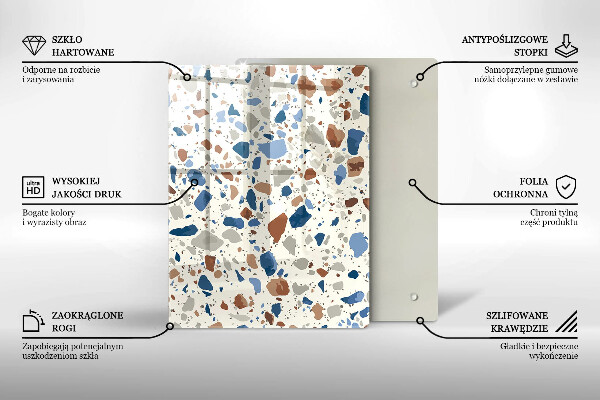 Zaščitna plošča za štedilnik Dekorativna kamenina