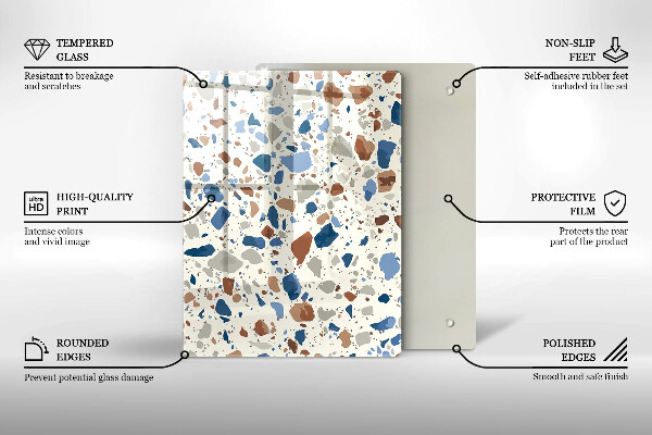 Zaščitna plošča za štedilnik Dekorativna kamenina