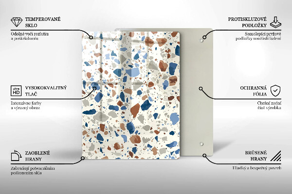 Zaščitna plošča za štedilnik Dekorativna kamenina