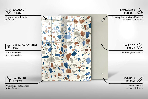 Zaščitna plošča za štedilnik Dekorativna kamenina