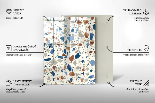 Zaščitna plošča za štedilnik Dekorativna kamenina