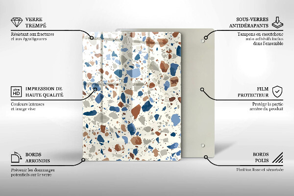 Zaščitna plošča za štedilnik Dekorativna kamenina
