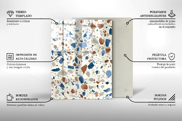 Zaščitna plošča za štedilnik Dekorativna kamenina