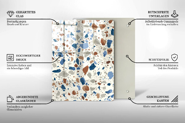 Zaščitna plošča za štedilnik Dekorativna kamenina