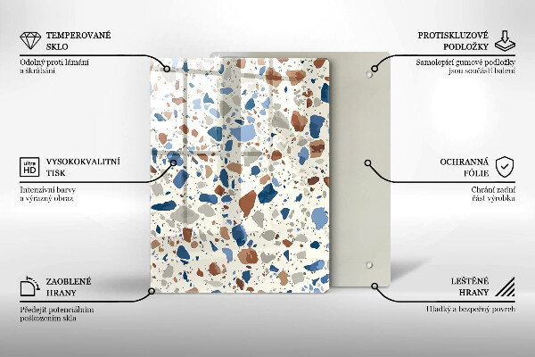 Zaščitna plošča za štedilnik Dekorativna kamenina
