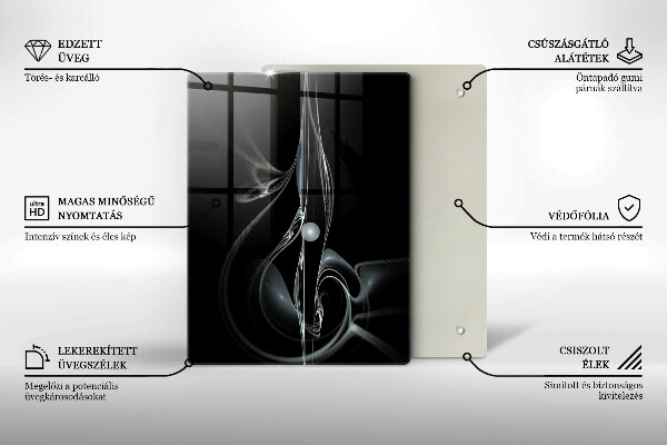 Zaščitna plošča za štedilnik Moderna abstrakcija