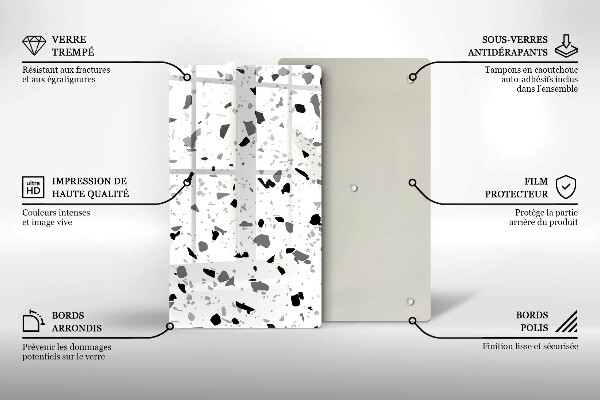 Zaščitna plošča za štedilnik Dekorativna kamenina