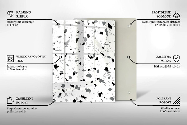 Zaščitna plošča za štedilnik Dekorativna kamenina