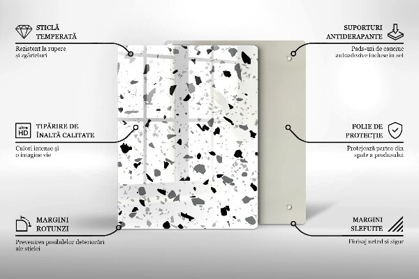 Zaščitna plošča za štedilnik Dekorativna kamenina