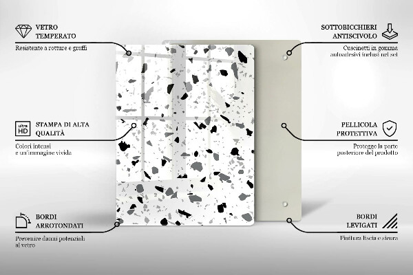 Zaščitna plošča za štedilnik Dekorativna kamenina
