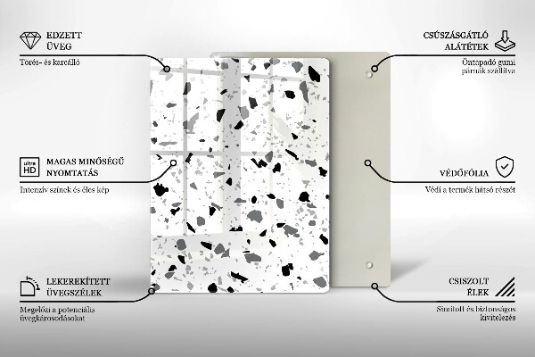 Zaščitna plošča za štedilnik Dekorativna kamenina