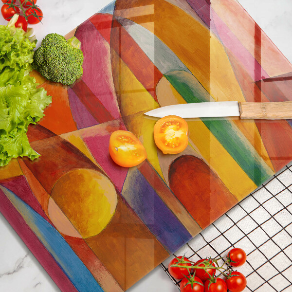 Zaščitna steklena plošča za štedilnik Barvita abstrakcija