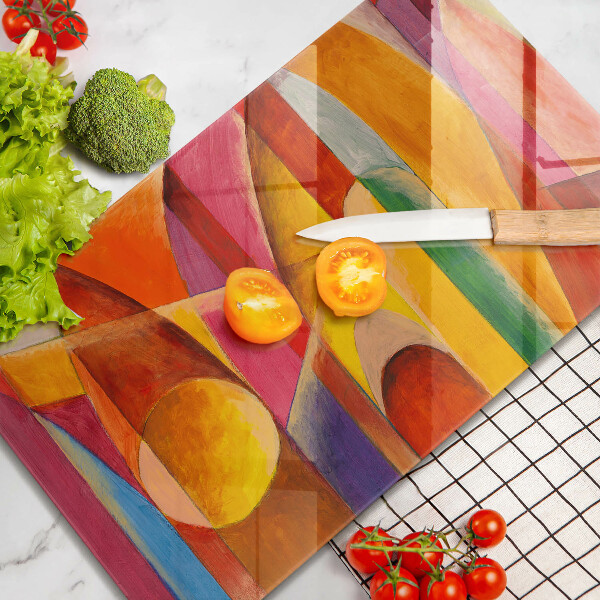 Zaščitna steklena plošča za štedilnik Barvita abstrakcija