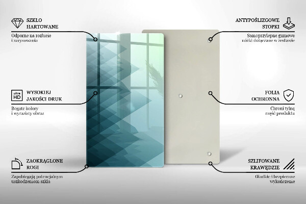 Zaščitna steklena plošča za štedilnik Abstraktne gore