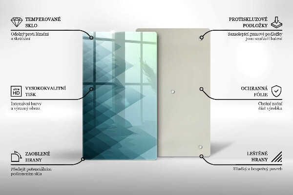 Zaščitna steklena plošča za štedilnik Abstraktne gore