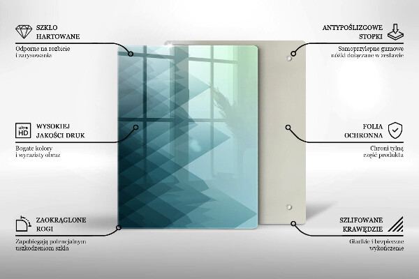 Zaščitna steklena plošča za štedilnik Abstraktne gore