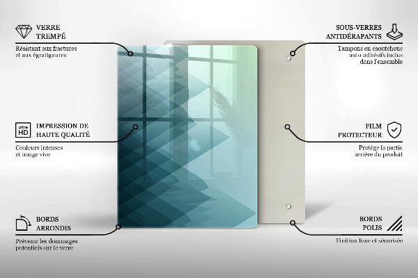 Zaščitna steklena plošča za štedilnik Abstraktne gore