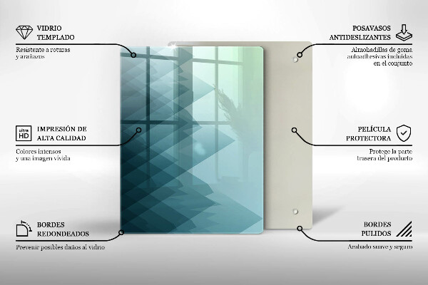 Zaščitna steklena plošča za štedilnik Abstraktne gore