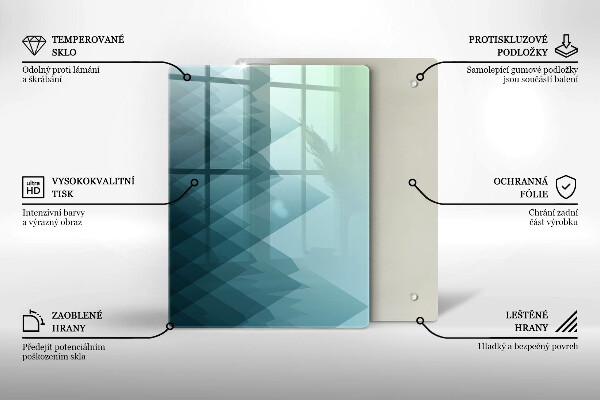 Zaščitna steklena plošča za štedilnik Abstraktne gore