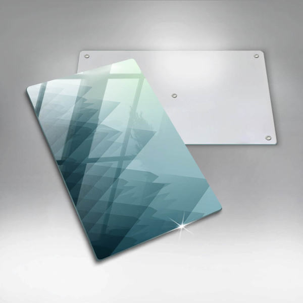 Zaščitna steklena plošča za štedilnik Abstraktne gore