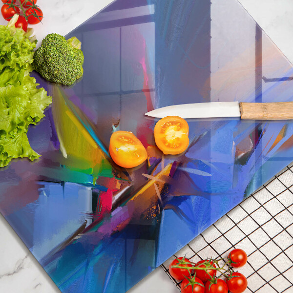 Zaščitna steklena plošča za štedilnik Naslikana abstrakcija