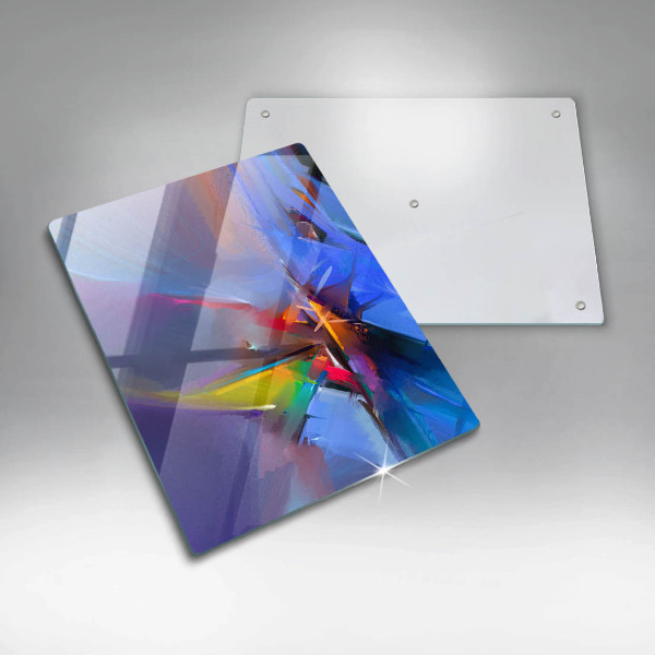 Zaščitna steklena plošča za štedilnik Naslikana abstrakcija