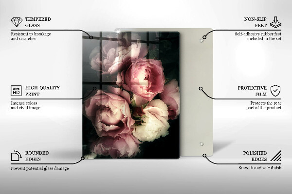 Zaščitna plošča za štedilnik Cvetovi potonike