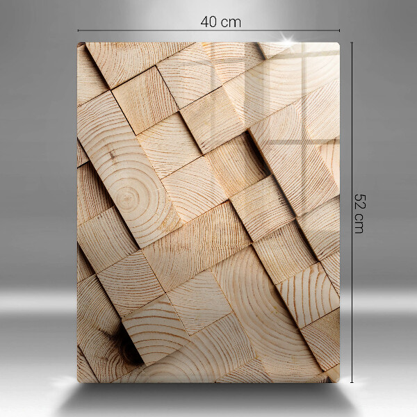 Zaščitna plošča za štedilnik Leseni kvadrati