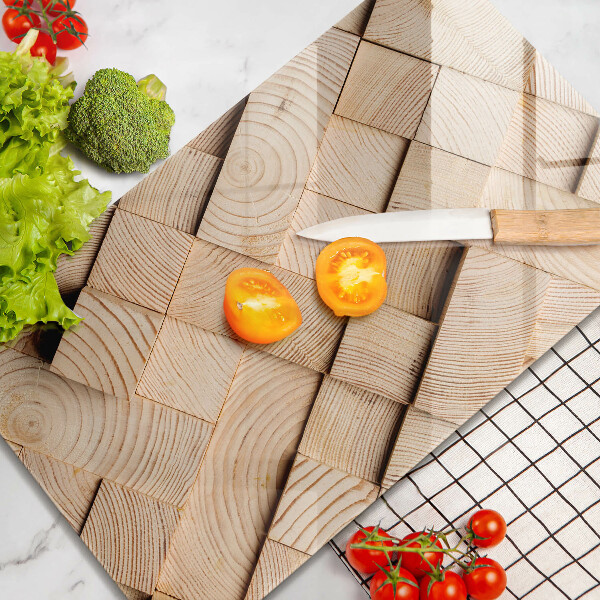 Zaščitna plošča za štedilnik Leseni kvadrati