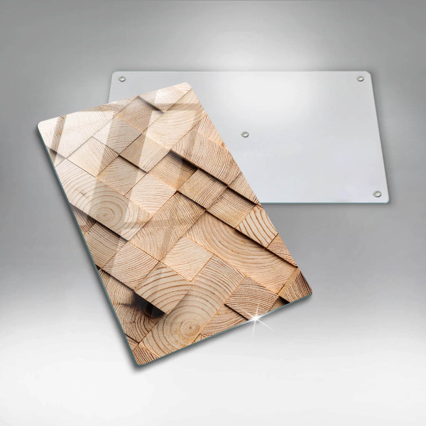 Zaščitna plošča za štedilnik Leseni kvadrati