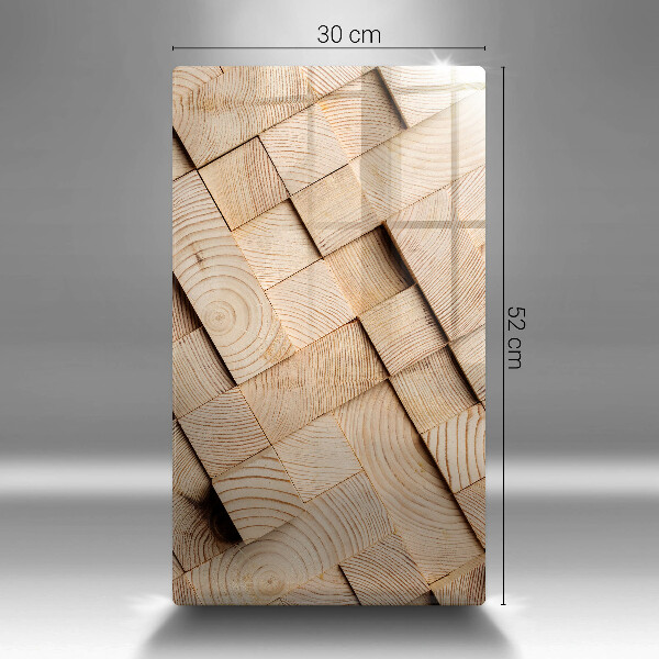 Zaščitna plošča za štedilnik Leseni kvadrati