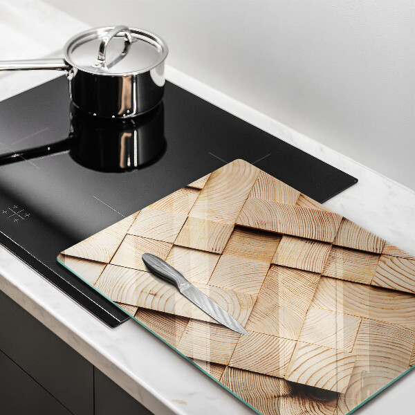 Zaščitna plošča za štedilnik Leseni kvadrati