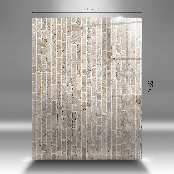 Zaščitna steklena plošča za štedilnik Svetla opečna stena