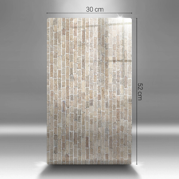 Zaščitna steklena plošča za štedilnik Svetla opečna stena