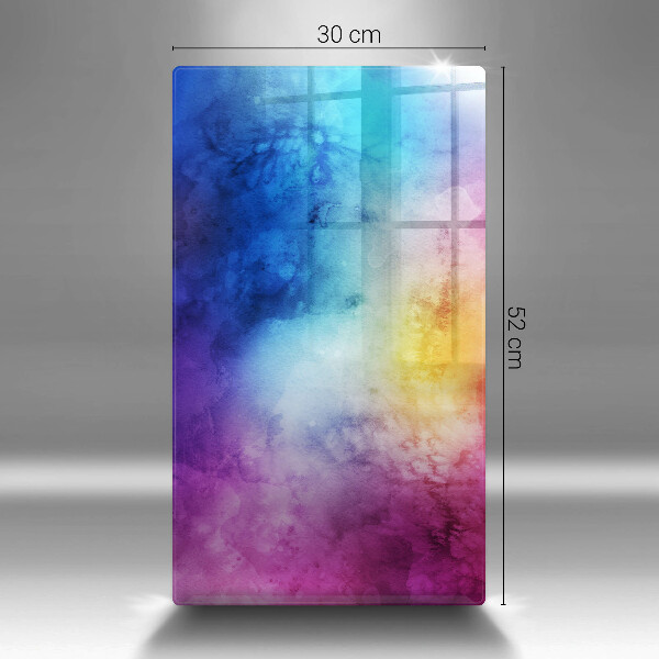 Zaščitna steklena plošča za štedilnik Mavrični akvarelni pljuski