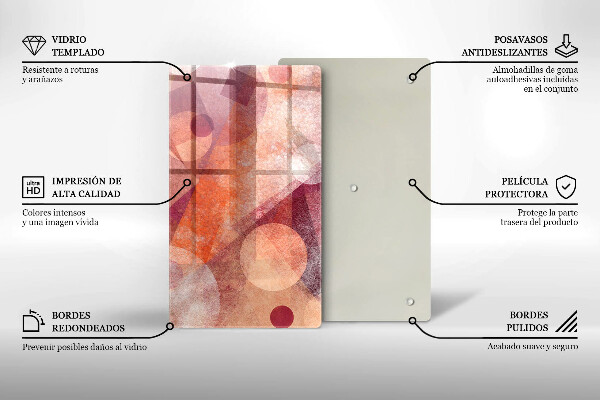 Zaščitna steklena plošča za štedilnik Abstraktna umetnost