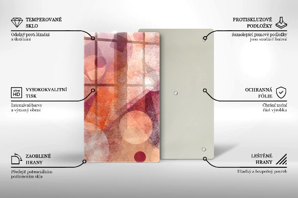 Zaščitna steklena plošča za štedilnik Abstraktna umetnost