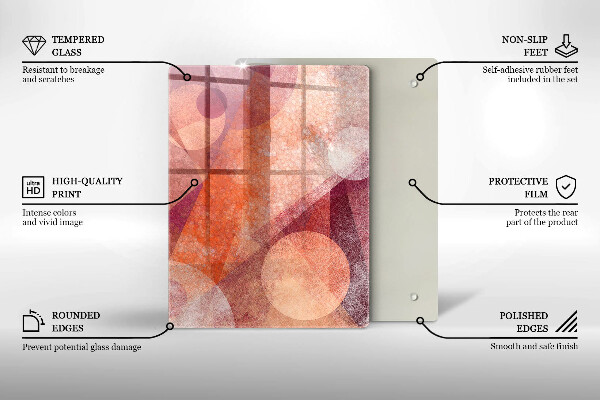 Zaščitna steklena plošča za štedilnik Abstraktna umetnost