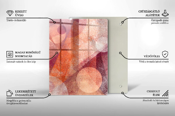 Zaščitna steklena plošča za štedilnik Abstraktna umetnost