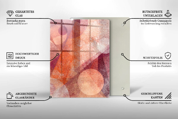 Zaščitna steklena plošča za štedilnik Abstraktna umetnost