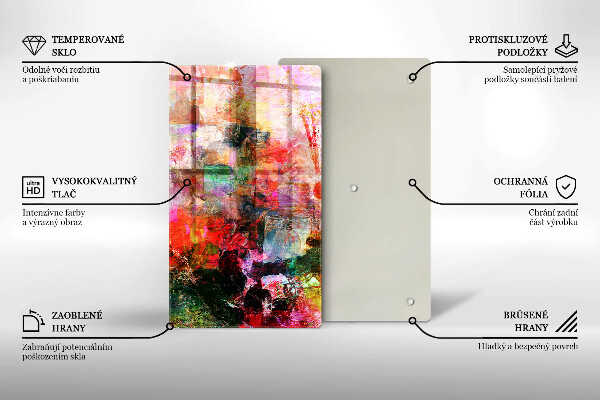 Zaščitna plošča za štedilnik Barvna abstrakcija