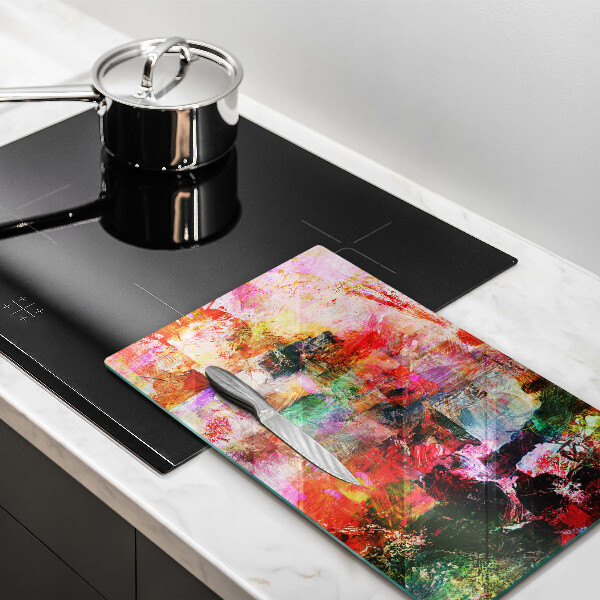 Zaščitna plošča za štedilnik Barvna abstrakcija